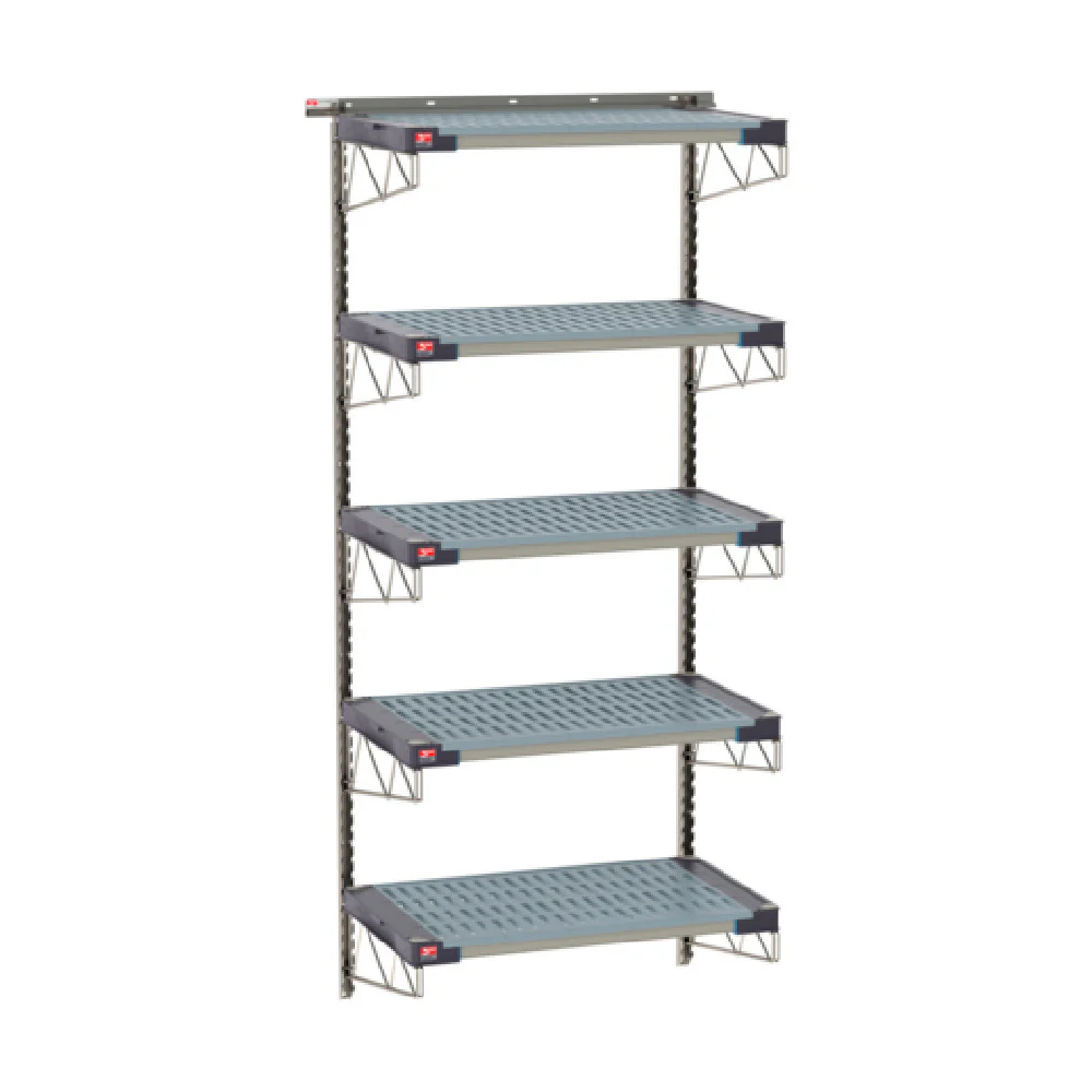 Metro SW-2136S4-85-5TIER SmartWall Life Tall Wall Shelving Kit Five-shelf Type 304 Stainless Steel Components: Wall Tracks