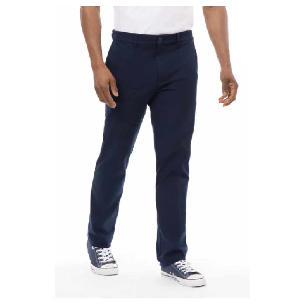 Chef Works PEC02-NAV-44 Size 44 Chino Stretch Pants Adjustable Waistband Blue
