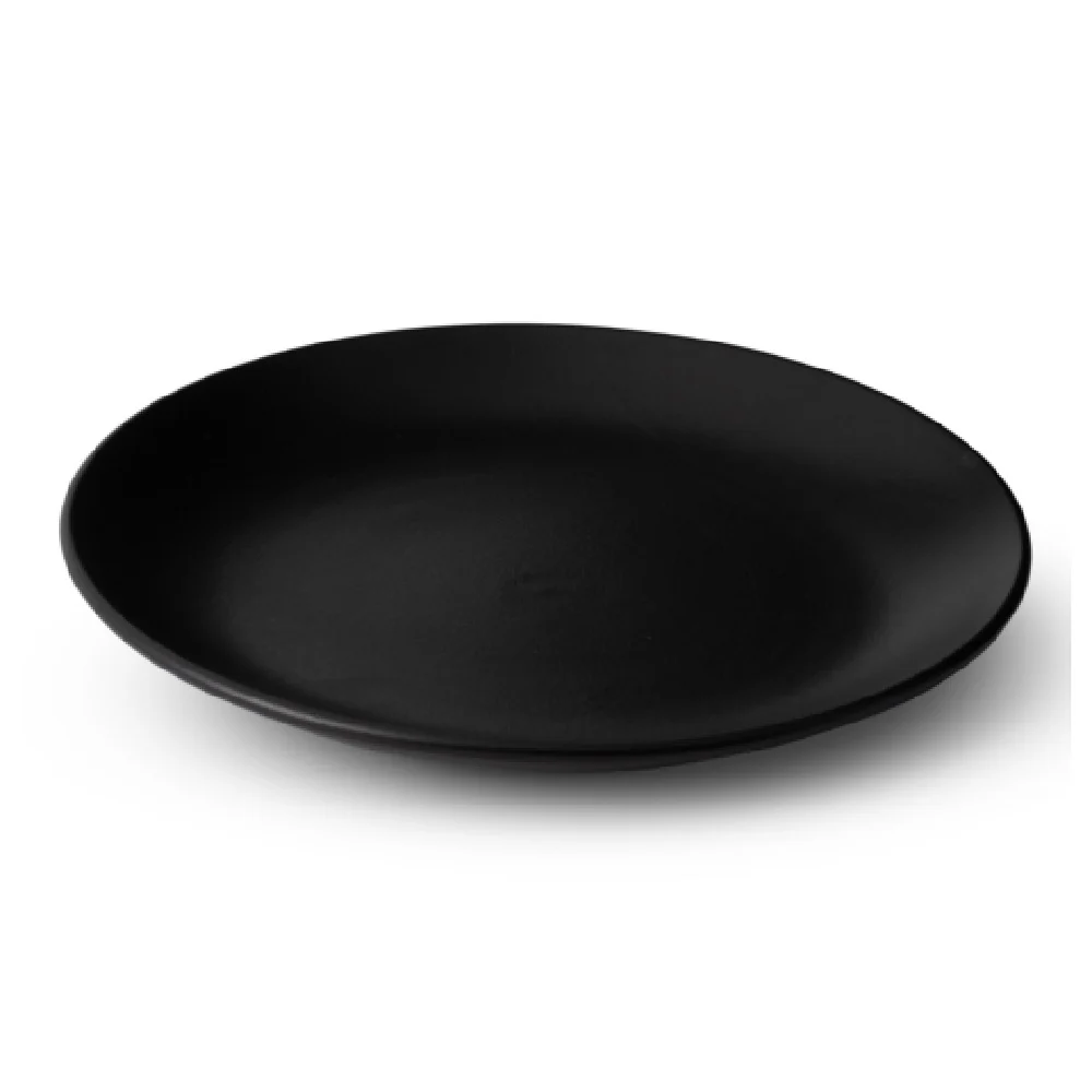 Bon Chef 2700023P 9 Inch Tavola Coupe Plate Round Matte Black Porcelain