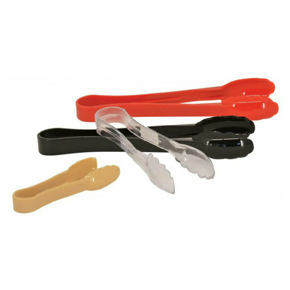 Omcan 80153 9 Inch Scallop Grip Serving Tongs Polycarbonate Beige NSF