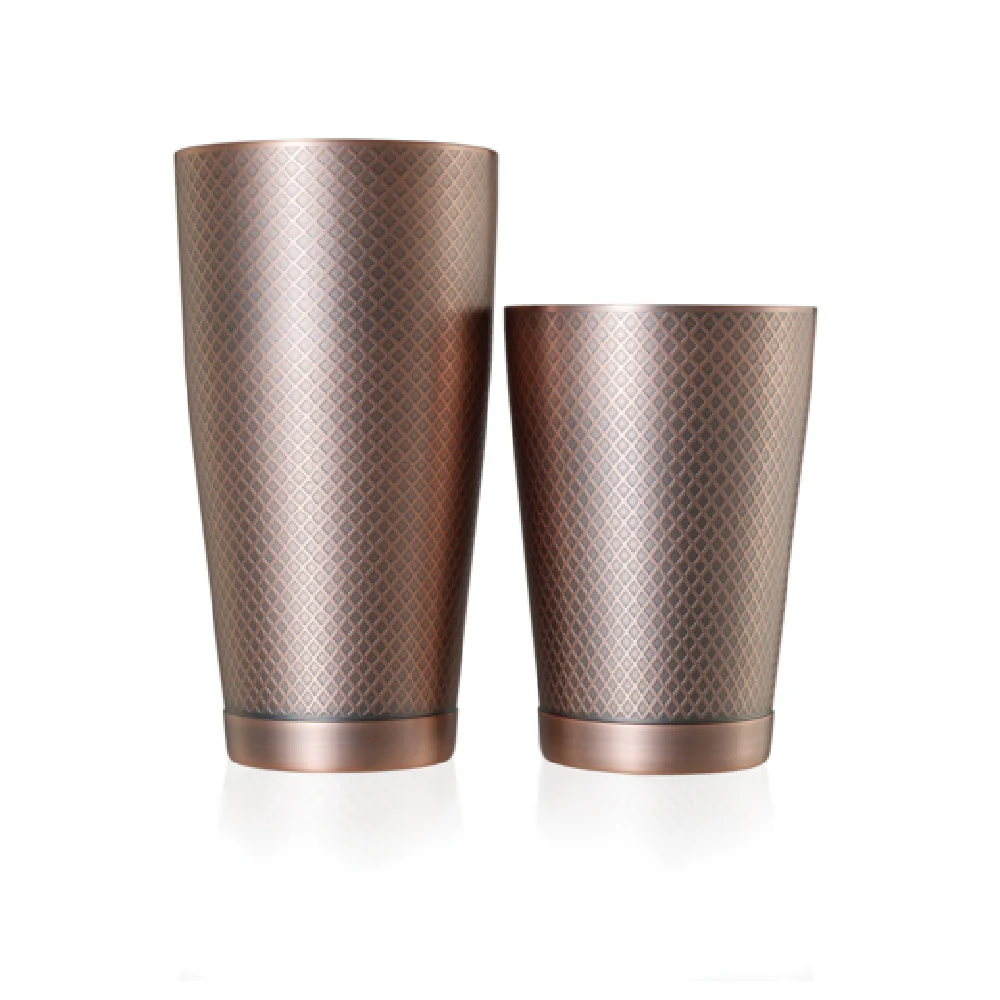 Mercer Culinary M37200ACP 28 Oz. and 18 Oz. Shaker Set with Copper Finish Mercer Culinary M37200ACP 28 Oz. and 18 Oz. Shaker Set with Copper Finish