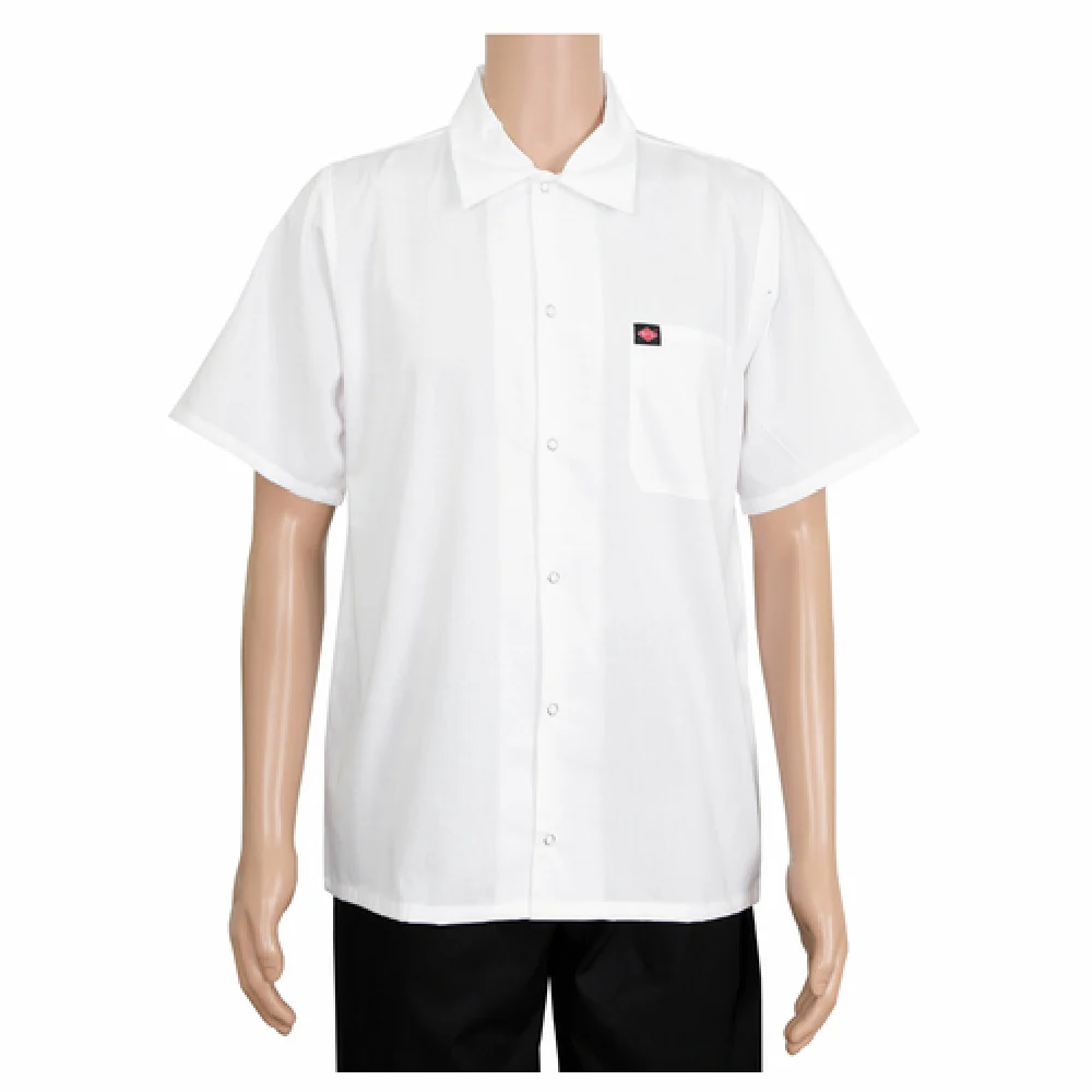 John Ritzenthaler Company RZSHIRT1X Cook Shirt 1XL Short Sleeve White with Snap