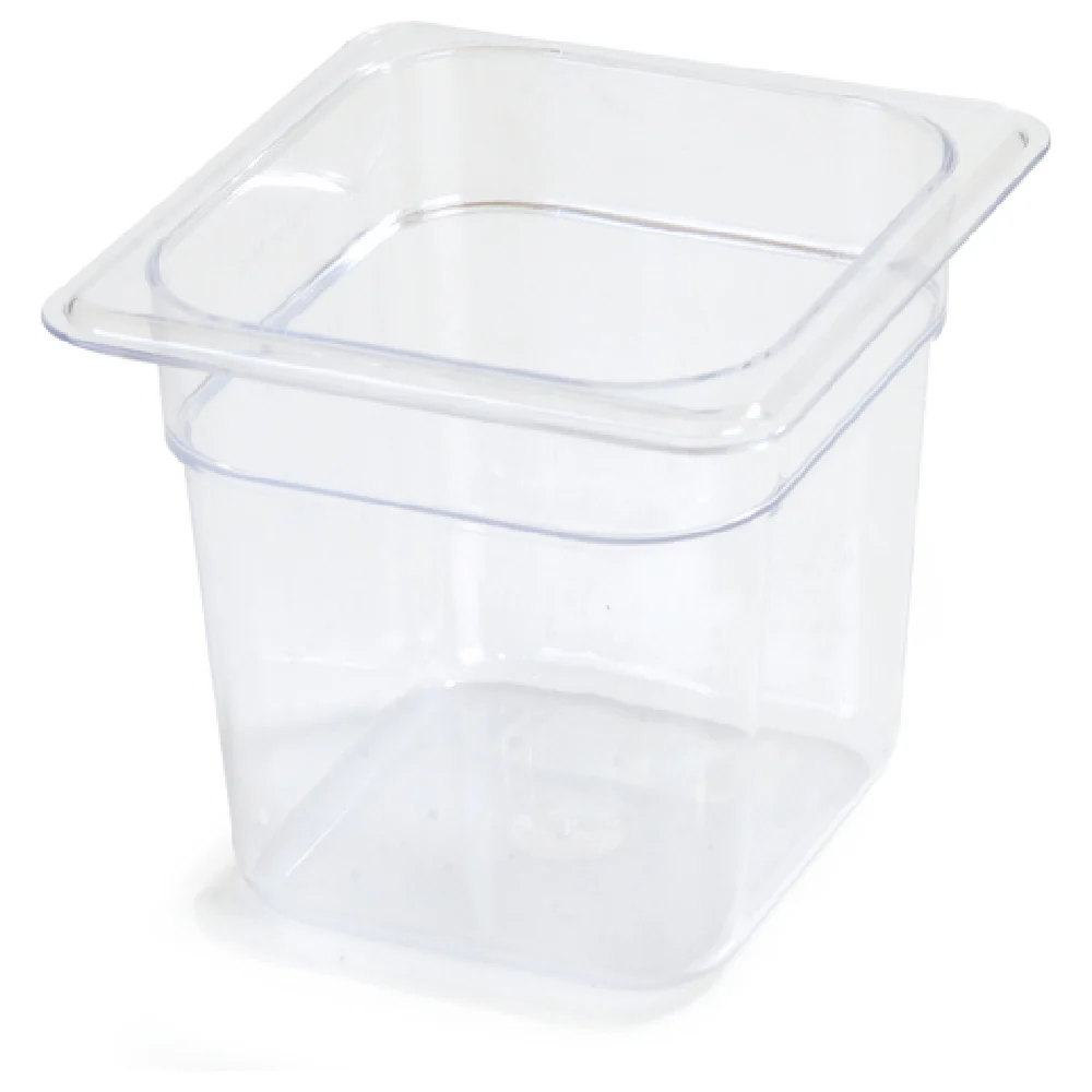 Carlisle 3068507 6.75 Inch Clear Polycarbonate Food Pan 2.5 Quarts with Reinforced Corners Carlisle 3068507 6.75 Inch Clear Polycarbonate Food Pan 2.5 Quarts with Reinforced Corners
