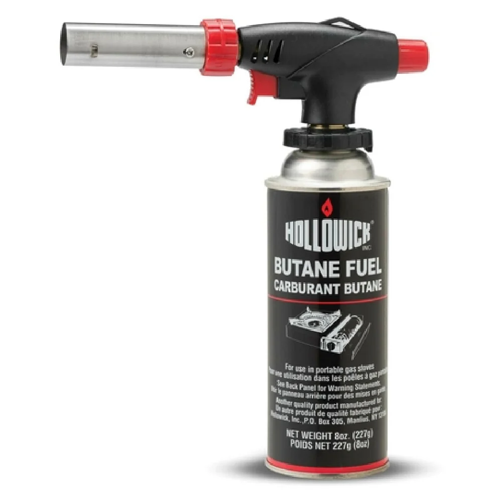 Hollowick BF008 8 Oz Butane Fuel UL Gas Core Butane Heavy-Duty Metal Canister Hollowick BF008 8 Oz Butane Fuel UL Gas Core Butane Heavy-Duty Metal Canister
