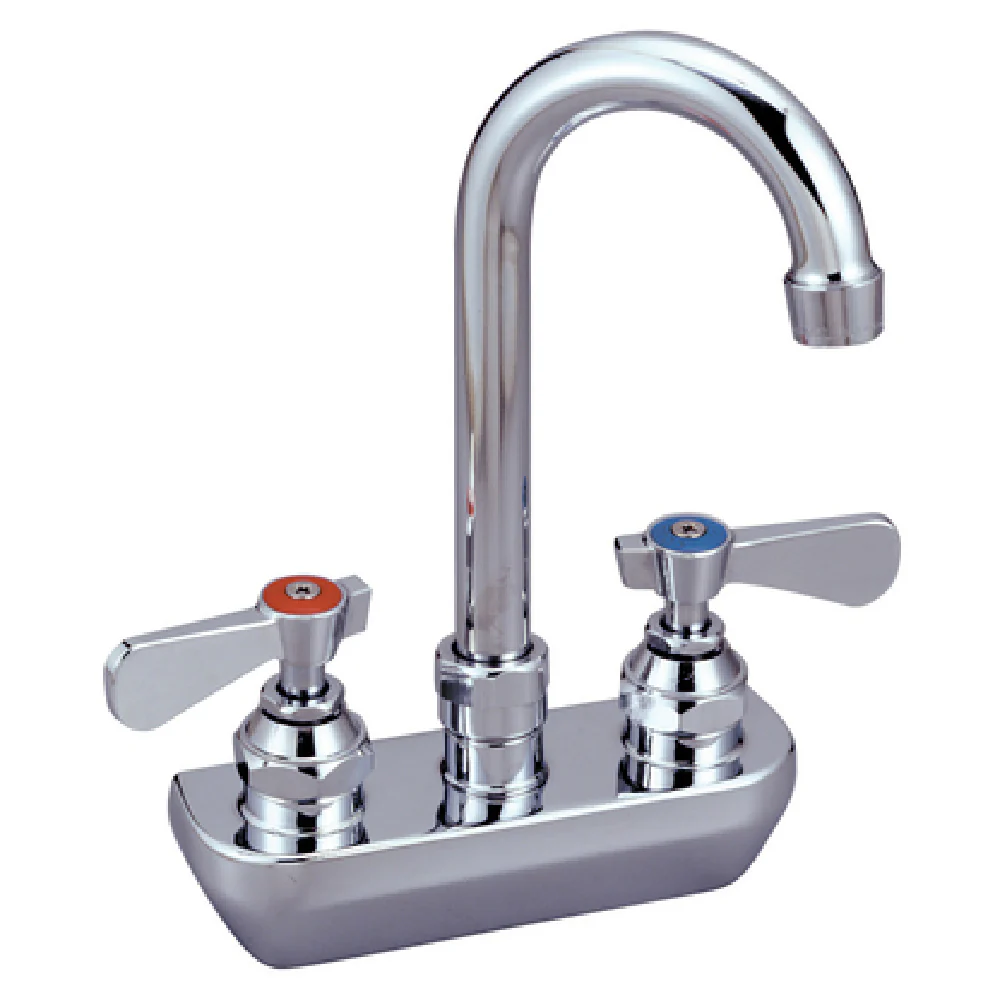BK Resources BKF-4SM-8G-G Faucet 8-Inch Gooseneck Splash-Mounted Lead Free Chrome