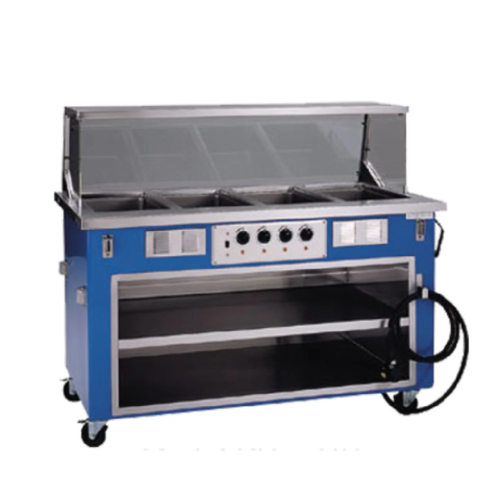 Delfield KH-3-NU 50 Inch Electric Hot Food Serving Counter with Swivel Casters
