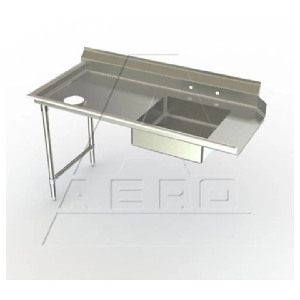 AERO Manufacturing 2SD-L-48 48 Inch Soiled Dishtable Stainless Steel Left To Right