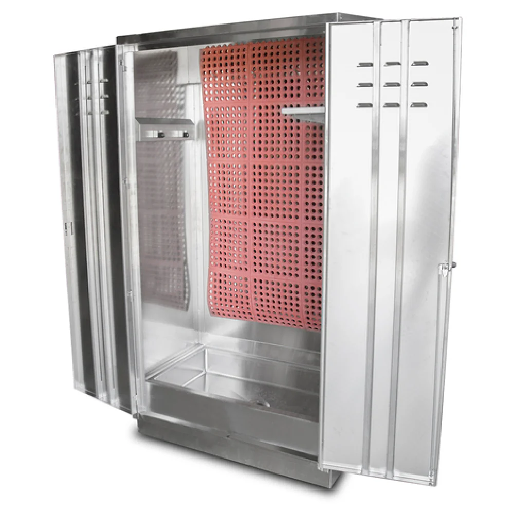 John Boos PBMC-224884 48 Inch Mop Sink Cabinet with Open Back and Overhead Shelf