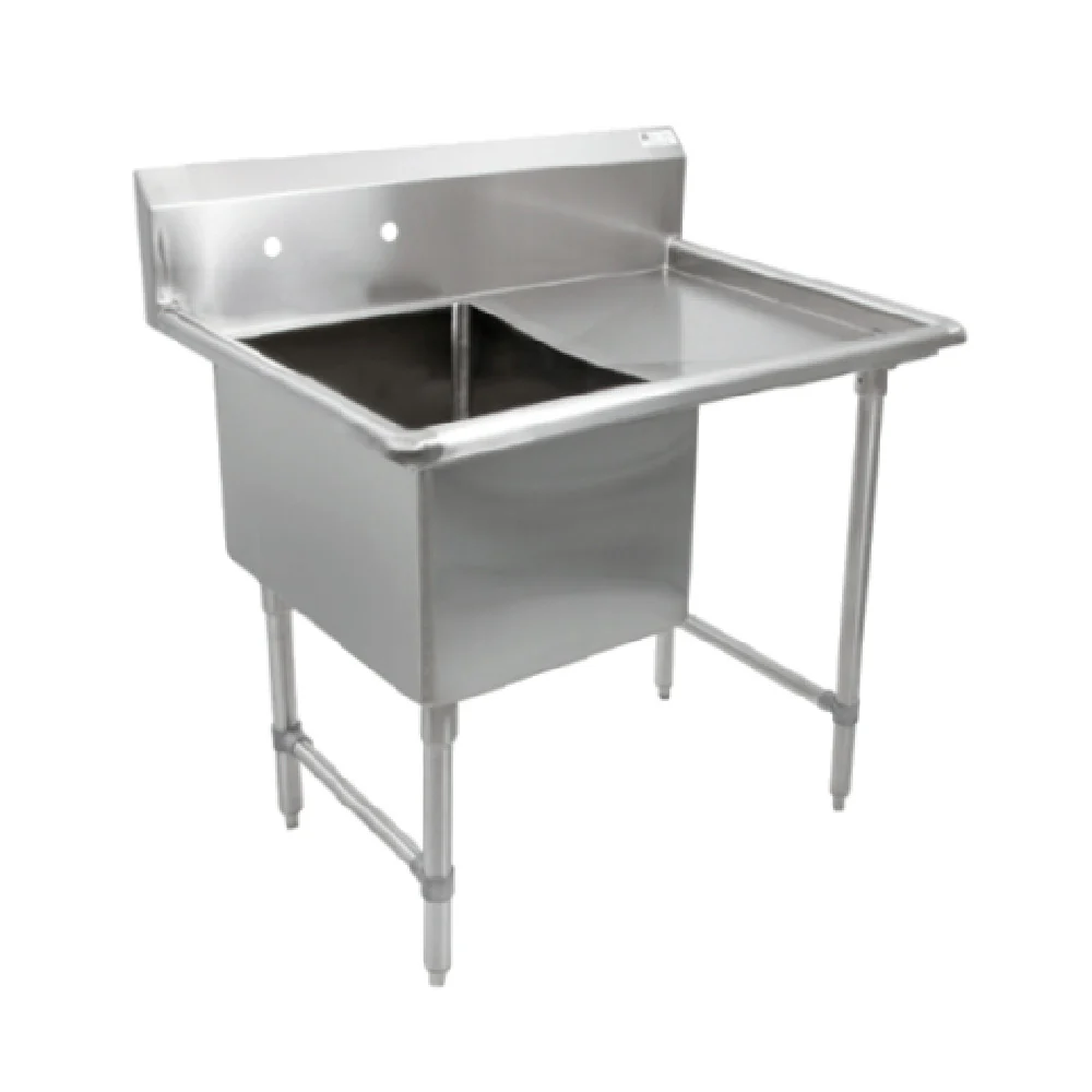 John Boos 1B184-1D18R 40 Inch Stainless Steel Sink with Right Drainboard