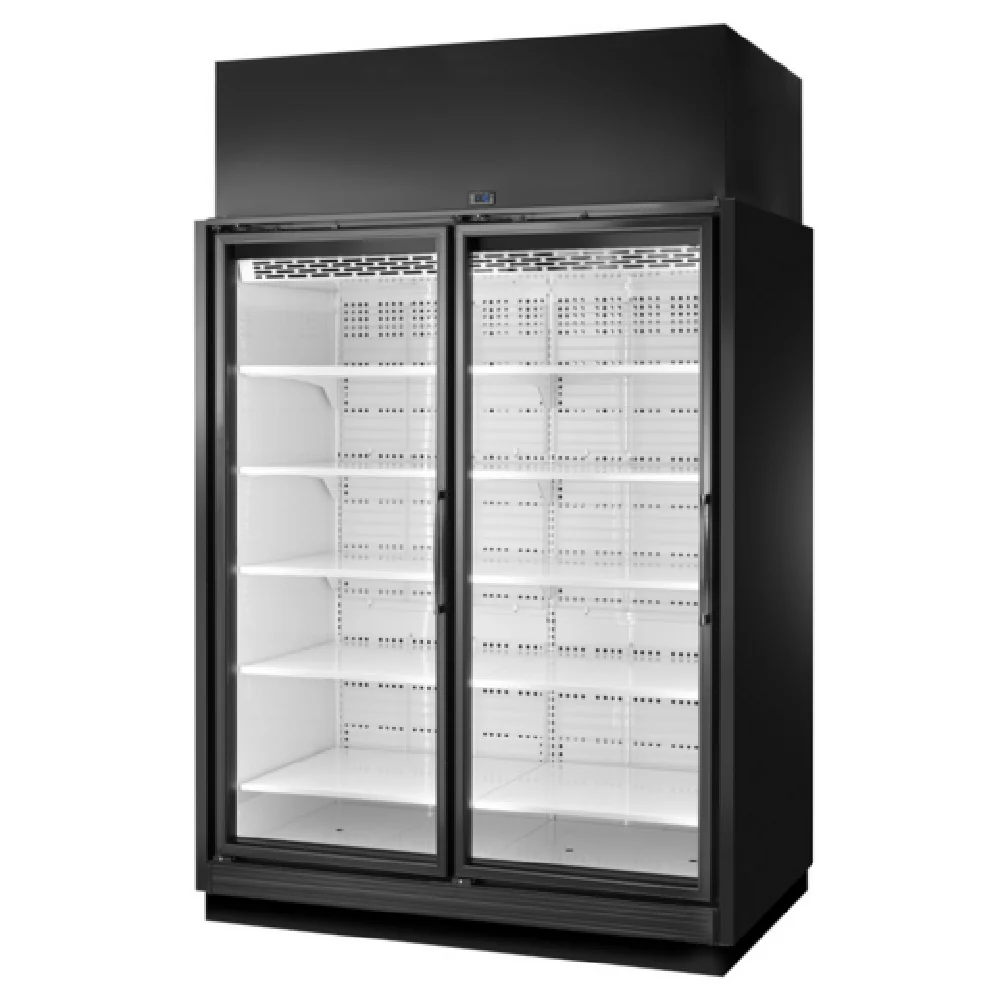 True Refrigeration TRM2L-BLK-WHT-1BLKLL-NY-4 66 Inch Refrigerated Merchandiser with 77.9 Cu Ft Capacity True Refrigeration TRM2L-BLK-WHT-1BLKLL-NY-4 66 Inch Refrigerated Merchandiser with 77.9 Cu Ft Capacity
