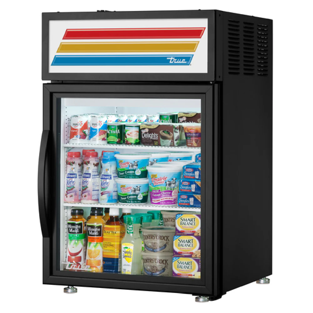 True Refrigeration GDM-05-HC~FGD01 24 Inch Refrigerated Merchandiser Countertop Black Steel with LED Lighting