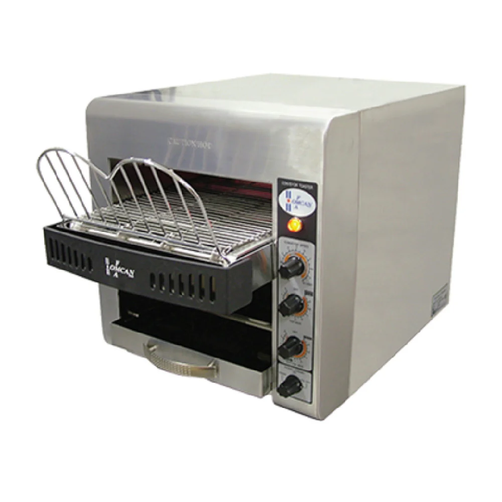 Omcan 11385 Horizontal 14 Inch Conveyor Toaster Electric Stainless Steel 330 slices/hour Omcan 11385 Horizontal 14 Inch Conveyor Toaster Electric Stainless Steel 330 slices/hour
