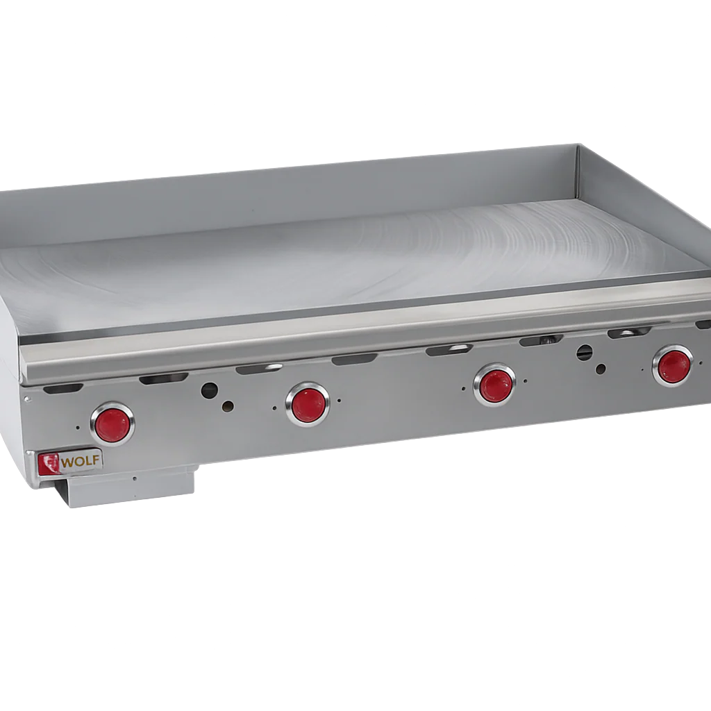 Wolf ASA48-QS-COMMANDER_NAT 48 Inch Heavy Duty Griddle Gas with 4 Burners 108000 BTU Wolf ASA48-QS-COMMANDER_NAT 48 Inch Heavy Duty Griddle Gas with 4 Burners 108000 BTU