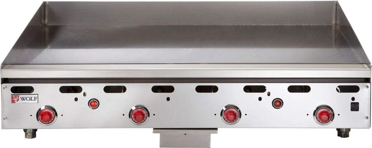 Wolf ASA48-QS-COMMANDER_NAT 48 Inch Heavy Duty Griddle Gas with 4 Burners 108000 BTU Wolf ASA48-QS-COMMANDER_NAT 48 Inch Heavy Duty Griddle Gas with 4 Burners 108000 BTU