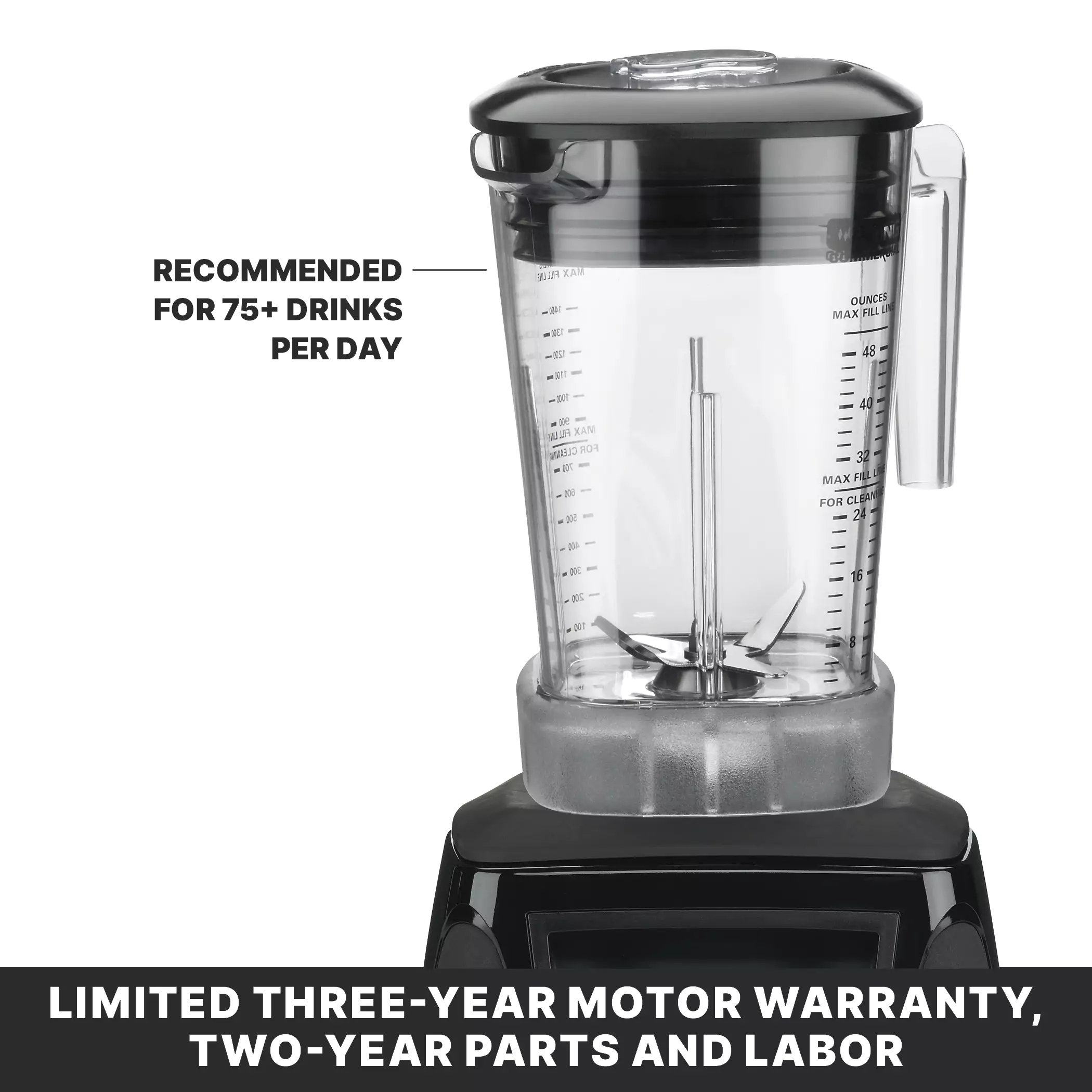Waring MX1200XTPSEE 10 Inch Countertop Blender Copolyester Container with Sound Enclosure Waring MX1200XTPSEE 10 Inch Countertop Blender Copolyester Container with Sound Enclosure