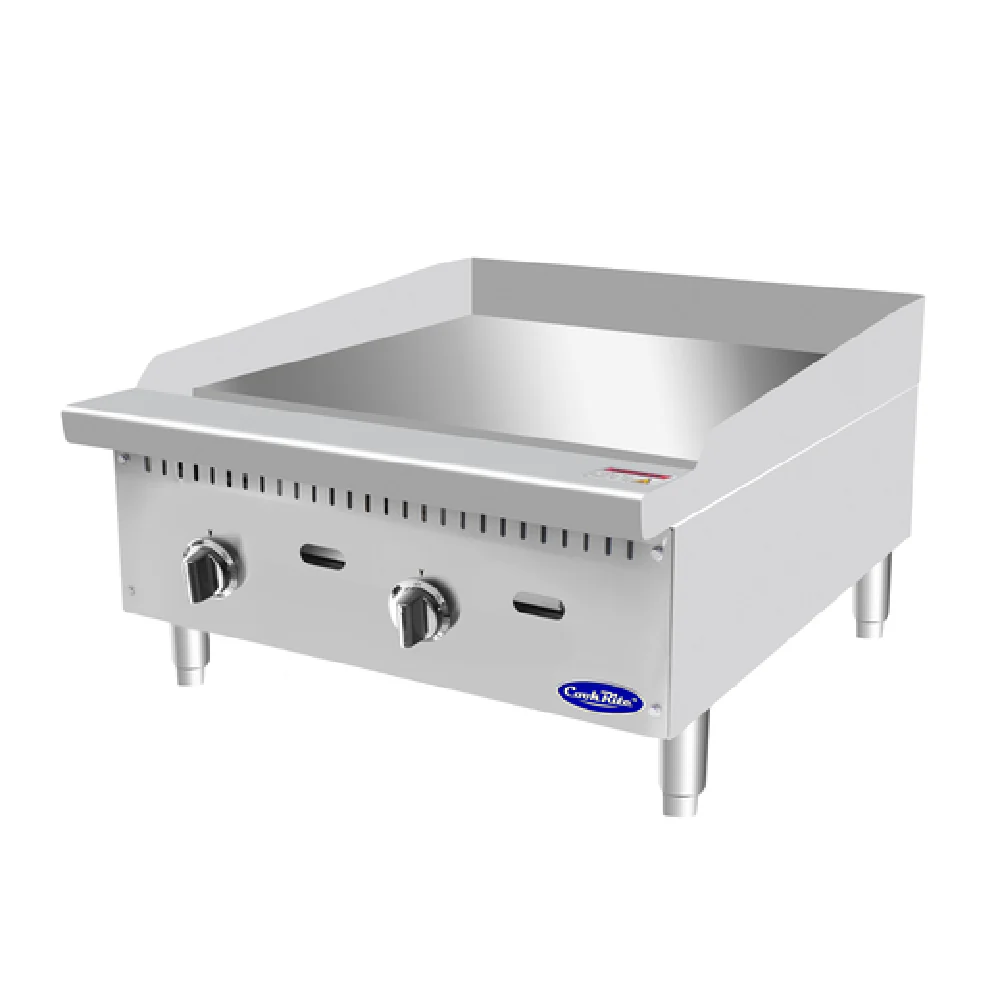 Atosa ATTG-24_NAT 24 Inch Gas Griddle Countertop with 2 Burners 50000 BTU Atosa ATTG-24_NAT 24 Inch Gas Griddle Countertop with 2 Burners 50000 BTU