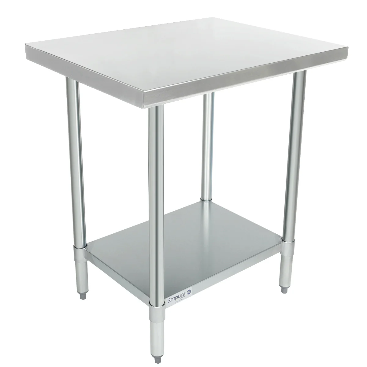 Empura EWT2430 30 Inch Stainless Steel Work Table Economy Duty with Adjustable Feet