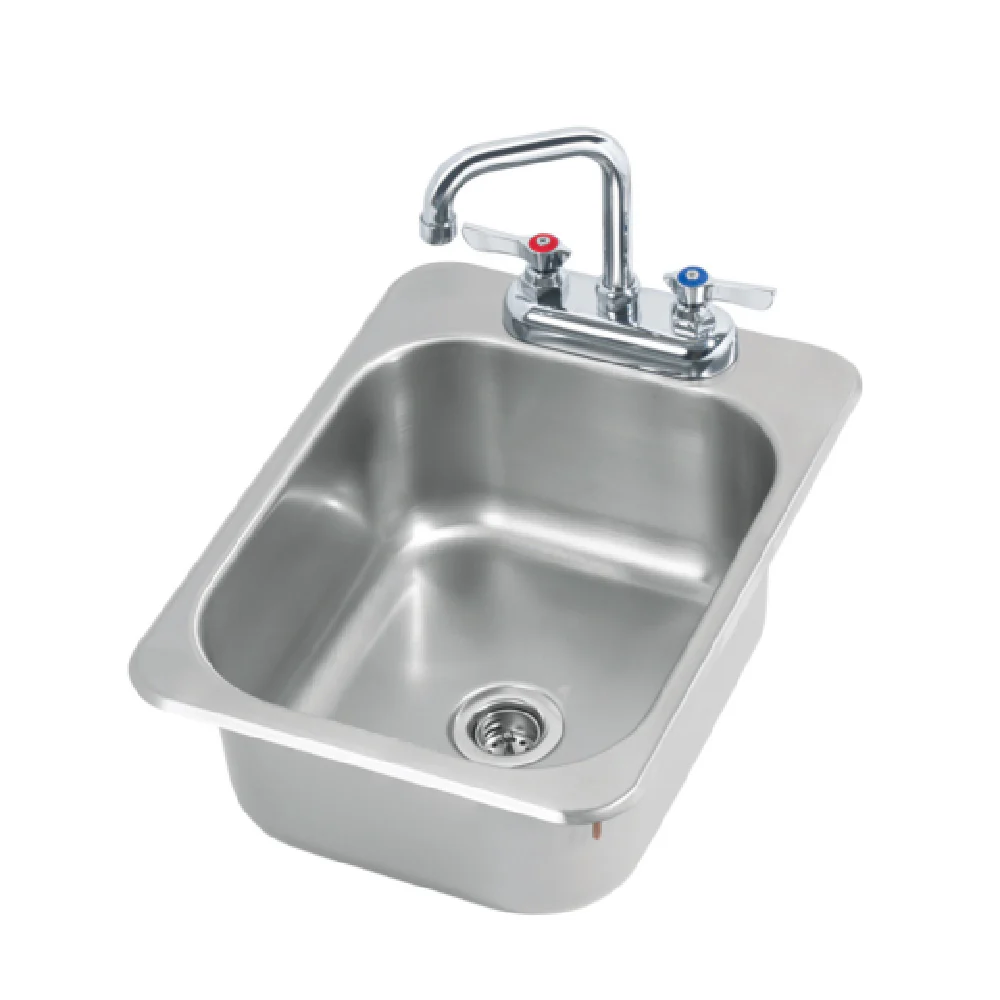 Krowne HS-1317 13 Inch Drop-In Hand Sink with Faucet Stainless Steel Krowne HS-1317 13 Inch Drop-In Hand Sink with Faucet Stainless Steel