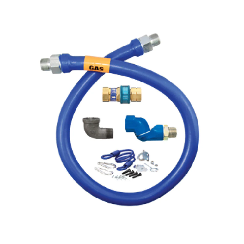 Dormont 16125BPQSR60 1-1/4 Inch Diameter Moveable Gas Connector Hose Assembly with Quick Disconnect 463000 BTU Dormont 16125BPQSR60 1-1/4 Inch Diameter Moveable Gas Connector Hose Assembly with Quick Disconnect 463000 BTU