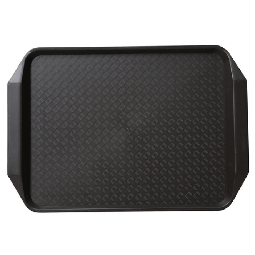 Yanco FT-803BR 12 Inch Melamine Fast Food Tray with Handle Brown