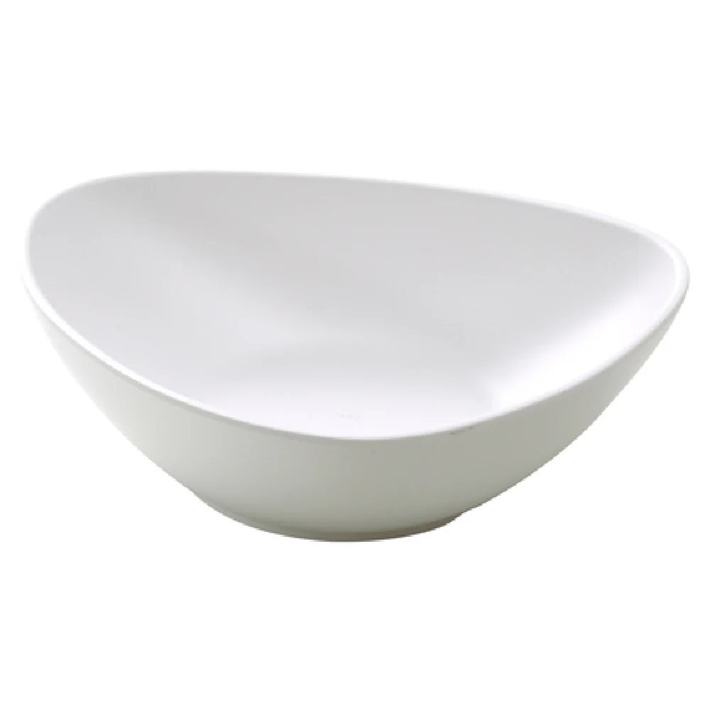 Yanco MO-211 60 Oz Triangular Pasta Plate Dishwasher Safe Melamine White Matte Finish Yanco MO-211 60 Oz Triangular Pasta Plate Dishwasher Safe Melamine White Matte Finish