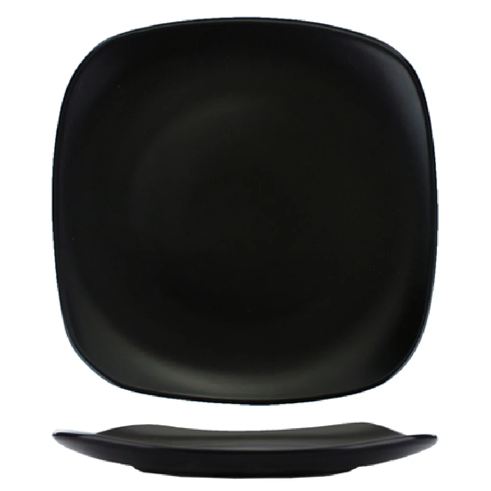 International Tableware QP-9-MB 9-3/4 Inch Plate Matte Black Porcelain