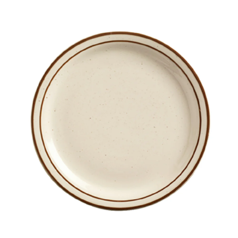 Libbey DSD-6 6-1/2 Inch Diameter Round Plate Cream White Stoneware