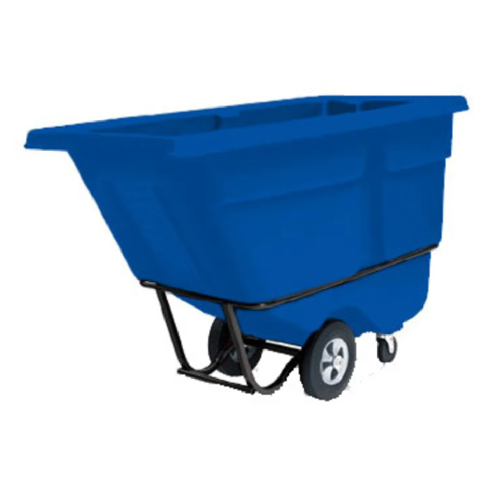 Rubbermaid FG130573BLUE 28 Inch Recycling Tilt Truck Rotational Molded Blue with Capacity