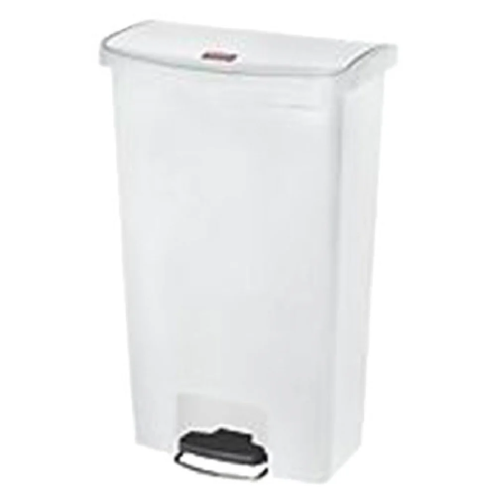 Rubbermaid Commercial Products 1883559 19 Inch White Trash Receptacle with Hinged Lid Rubbermaid Commercial Products 1883559 19 Inch White Trash Receptacle with Hinged Lid