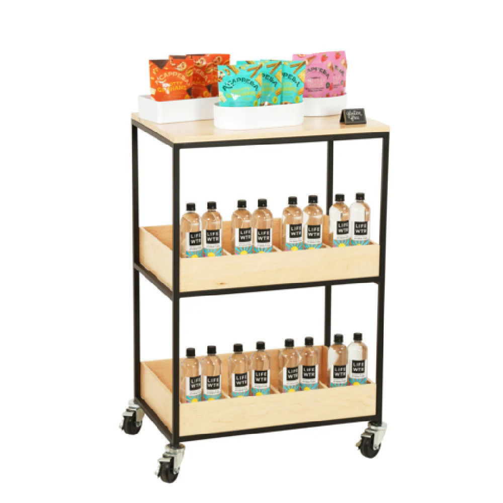 Cal Mil 23166-71 28 Inch Modular Cart Blonde Wood Finish 3 Tier Cal Mil 23166-71 28 Inch Modular Cart Blonde Wood Finish 3 Tier