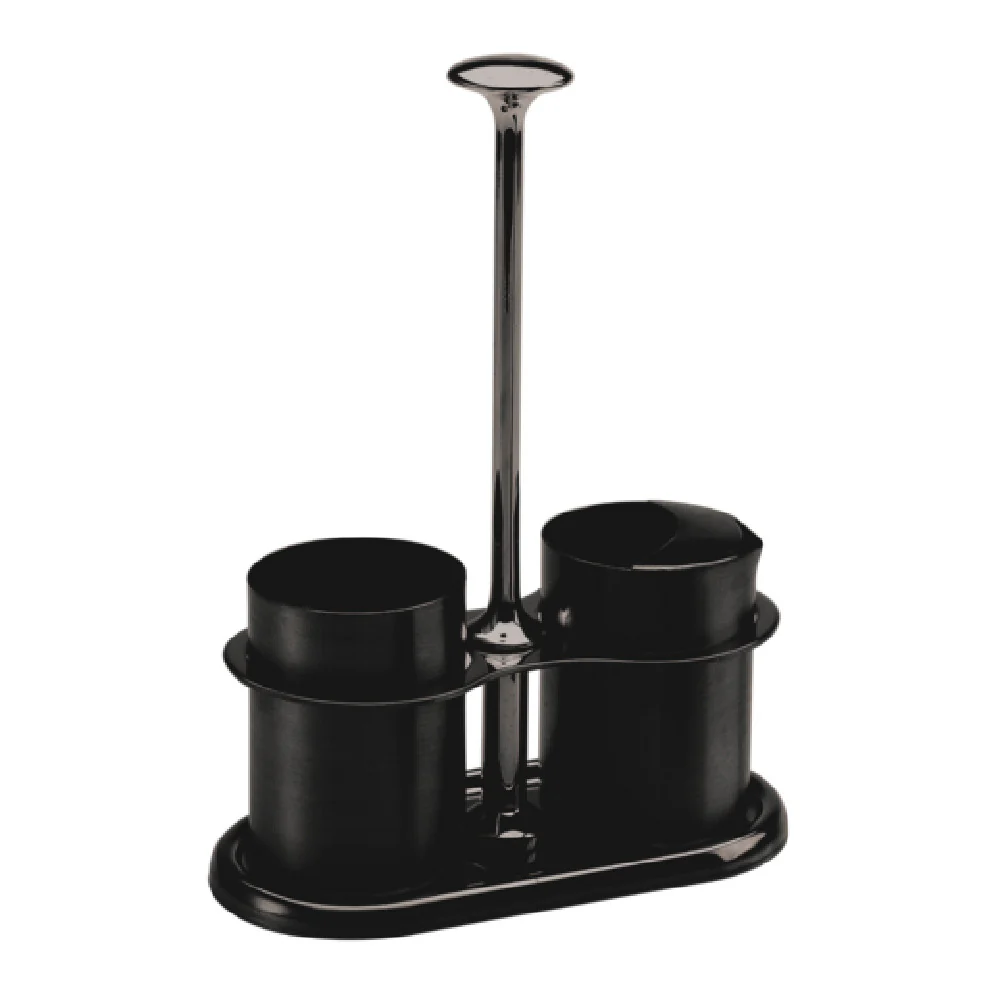 Service Ideas STCCRSG4BX 5-3/4 Inch Creamer and Sugar Set Dishwasher Safe Stainless Steel Black Onyx Service Ideas STCCRSG4BX 5-3/4 Inch Creamer and Sugar Set Dishwasher Safe Stainless Steel Black Onyx
