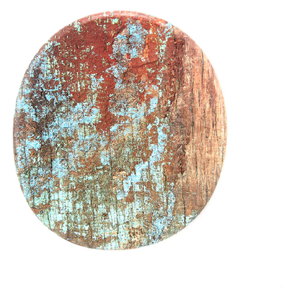 American Metalcraft RM1614 16 Inch Round Serving Board Reclaimed Wood Melamine