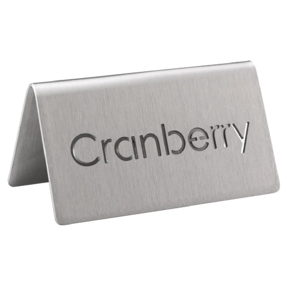 Service Ideas 1C-BF-CRANBERRY-MOD 3 Inch Beverage ID Tent with Cranberry Color Brushed Finish Metal Service Ideas 1C-BF-CRANBERRY-MOD 3 Inch Beverage ID Tent with Cranberry Color Brushed Finish Metal