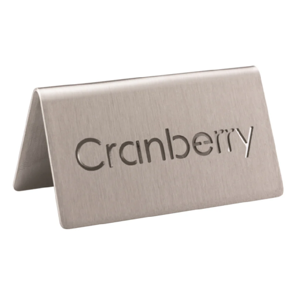 Service Ideas 1C-BF-CRANBERRY-MOD 3 Inch Beverage ID Tent with Cranberry Color Brushed Finish Metal Service Ideas 1C-BF-CRANBERRY-MOD 3 Inch Beverage ID Tent with Cranberry Color Brushed Finish Metal