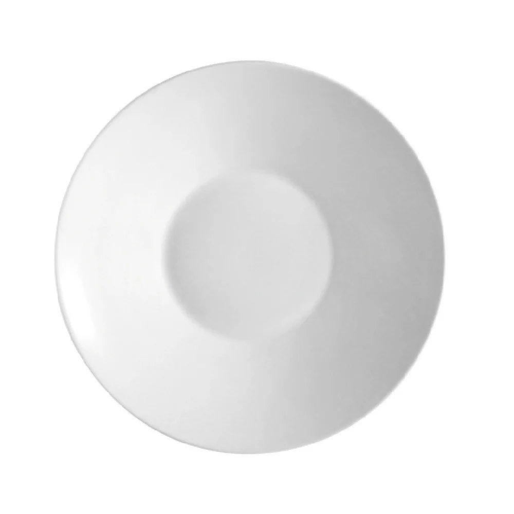 CAC China SHA-CR21 11 Inch Sushia Salad Plate Coupe Porcelain Super White