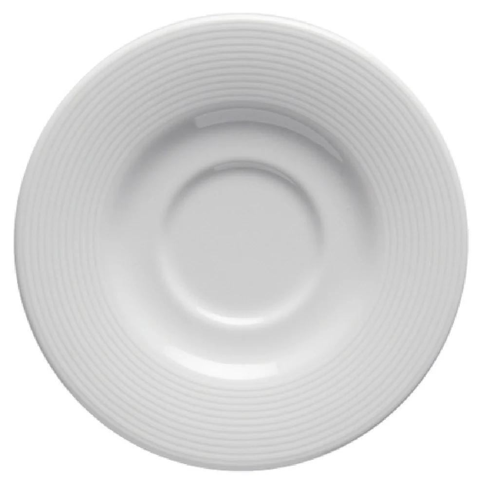 GET Enterprises PA1647900324 6-1/2 Inch Round Saucer Porcelain with Rolled Edge