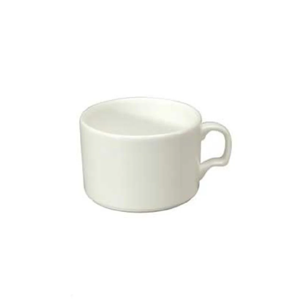 1880 Hospitality F1130000530 8 Oz Cup Round Stackable Bone China Warm White