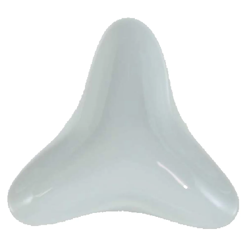 Vertex China AV-TA 5-1/8 Inch Rolled Edge Triad Dish Bright White Glossy Finish