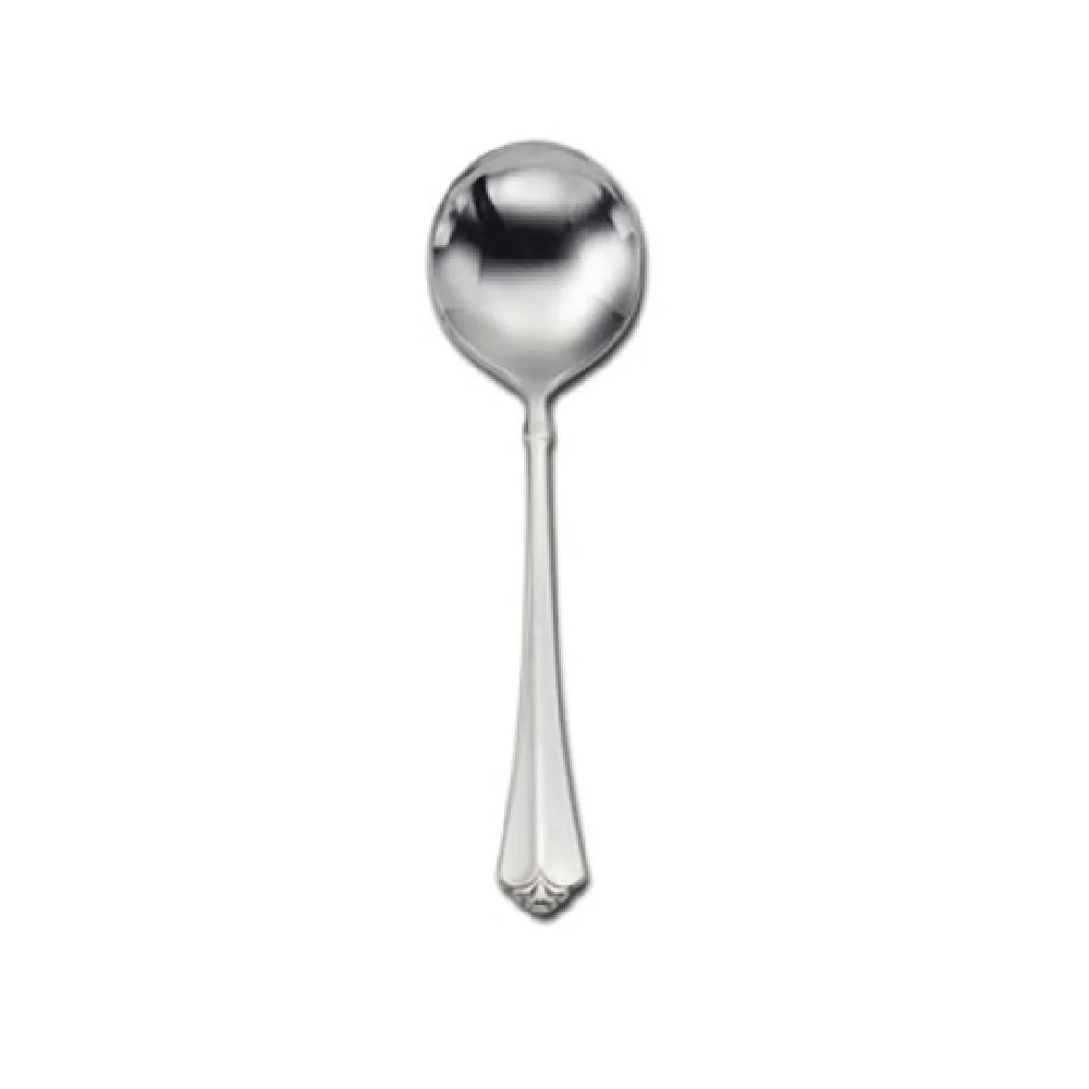 1880 Hospitality 2273SBLF 6 Inch Bouillon Spoon Fleur-de-lis Design 18/10 Stainless Steel