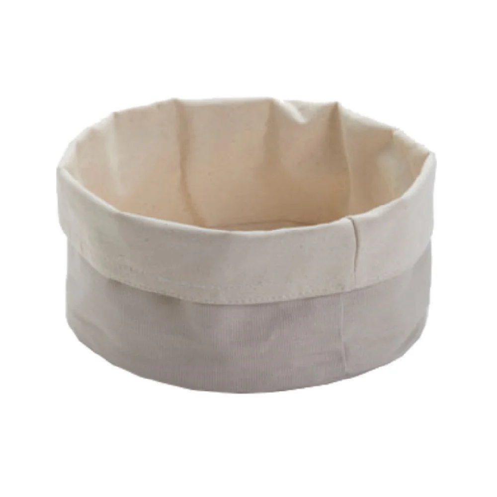 American Metalcraft TV6 7-1/2 Inch Canvas Bag Oval Gray Cream Fabric