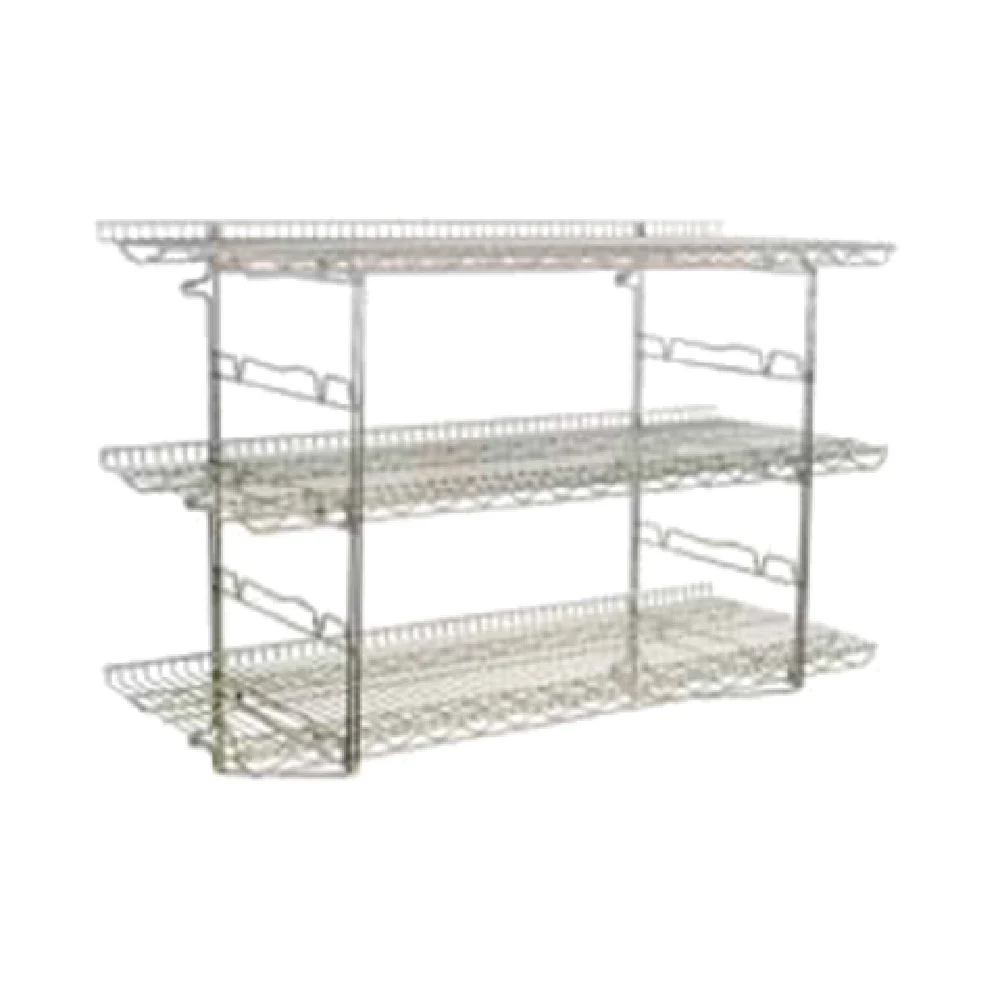 Eagle S5-5B-SSW1836C 36 Inch Piggyback Wall-Mounted Shelf Kit 5-Tier Chrome Wire Eagle S5-5B-SSW1836C 36 Inch Piggyback Wall-Mounted Shelf Kit 5-Tier Chrome Wire