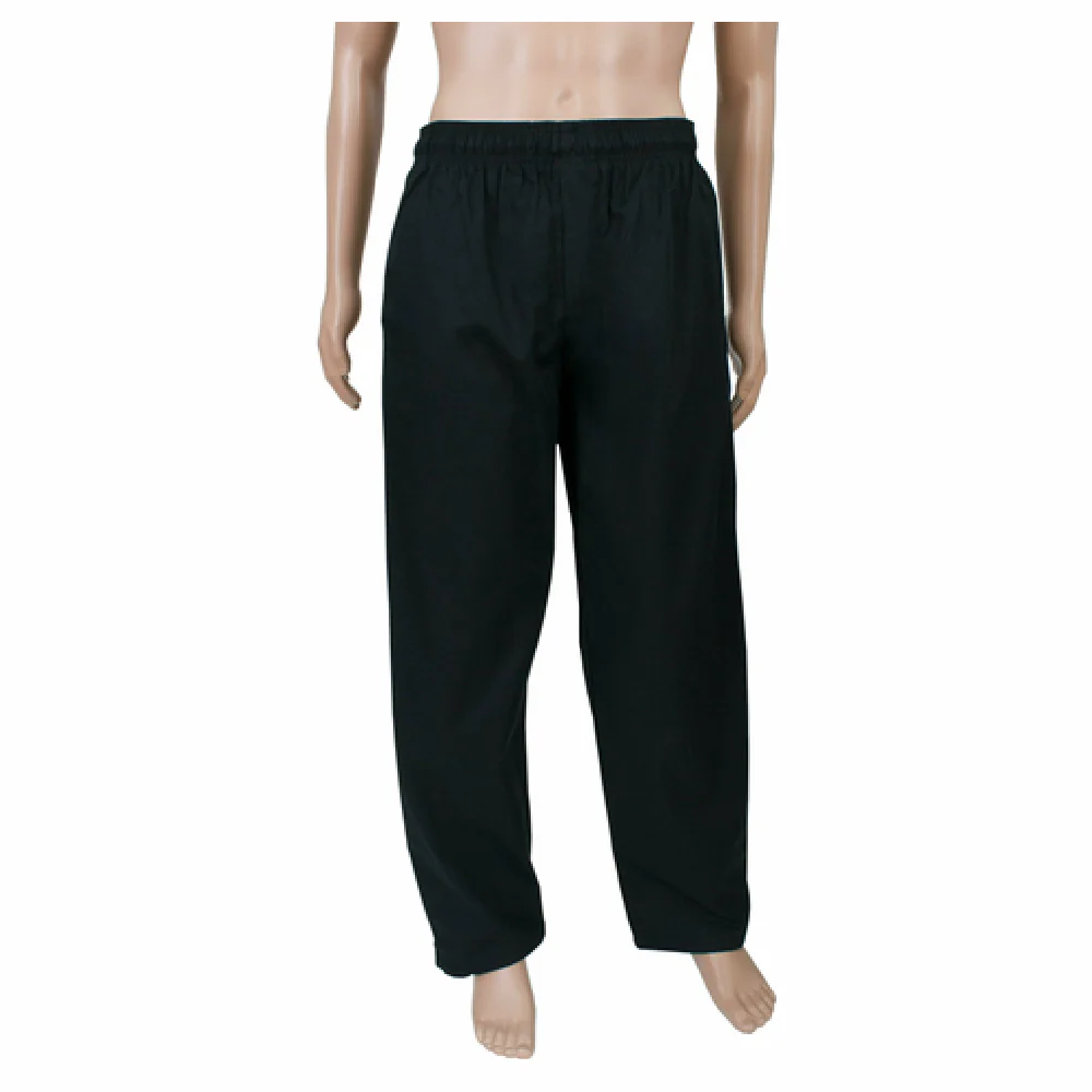 RZFB-PANT1X 1XL Cotton Poly Chef's Pants Black Baggy 2 Inch Elastic Waist