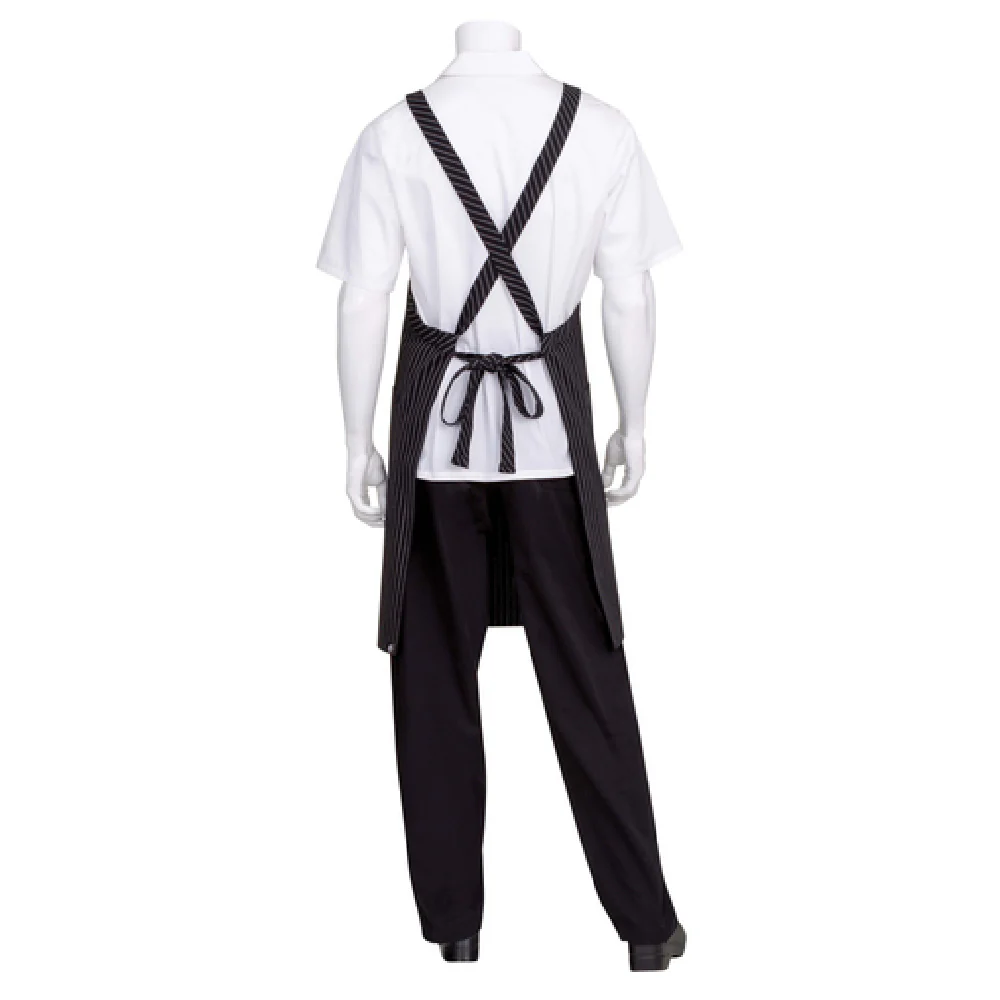 Chef Works F35 -BWP-0 Bib Apron 31 Inch Adjustable Extra Wide Cross-back Stripes Chef Works F35 -BWP-0 Bib Apron 31 Inch Adjustable Extra Wide Cross-back Stripes