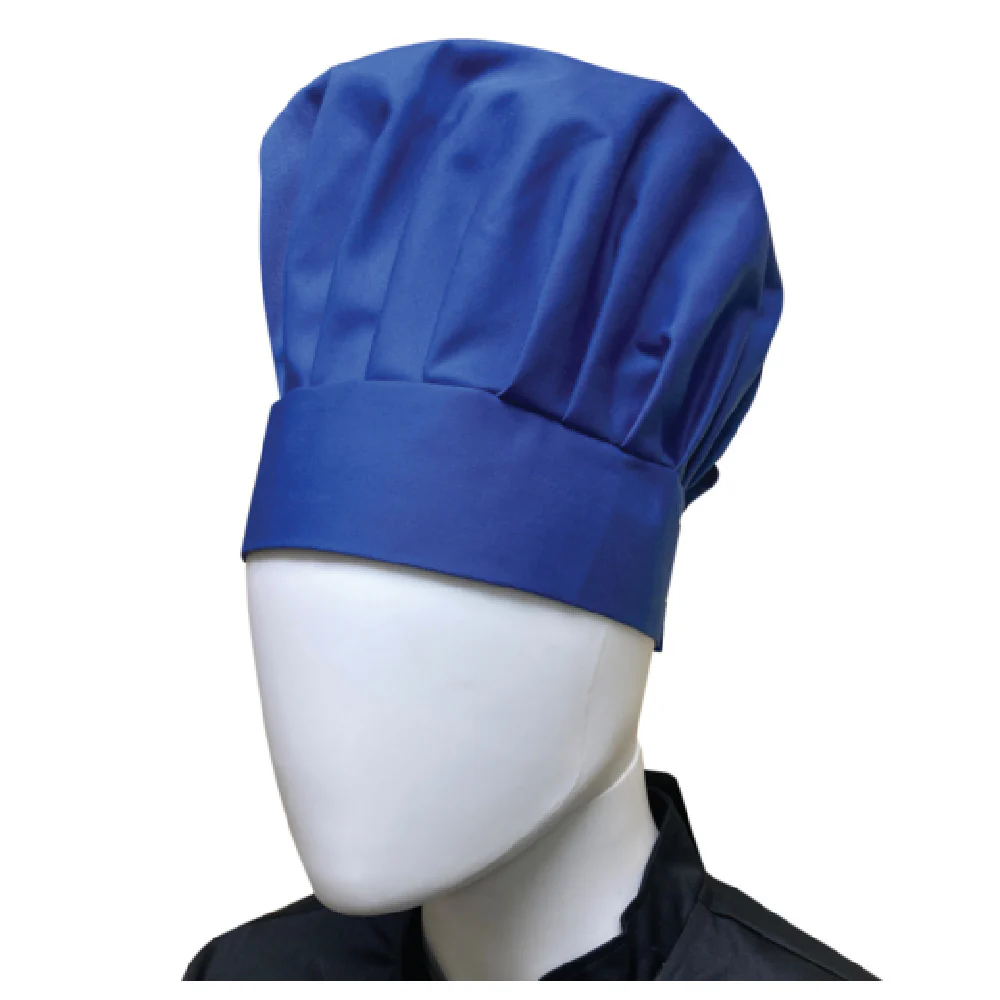 Thunder Group CH013BL Adjustable Chef Hat Polycotton Blue 13.5 Inch High
