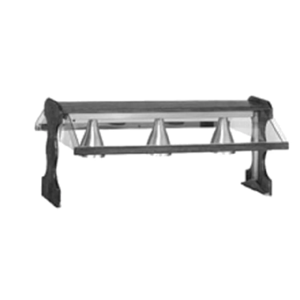 Eagle DSG-3 48 Inch Sneeze Guard Tuffak Breath Guard Countertop with Wood Trim