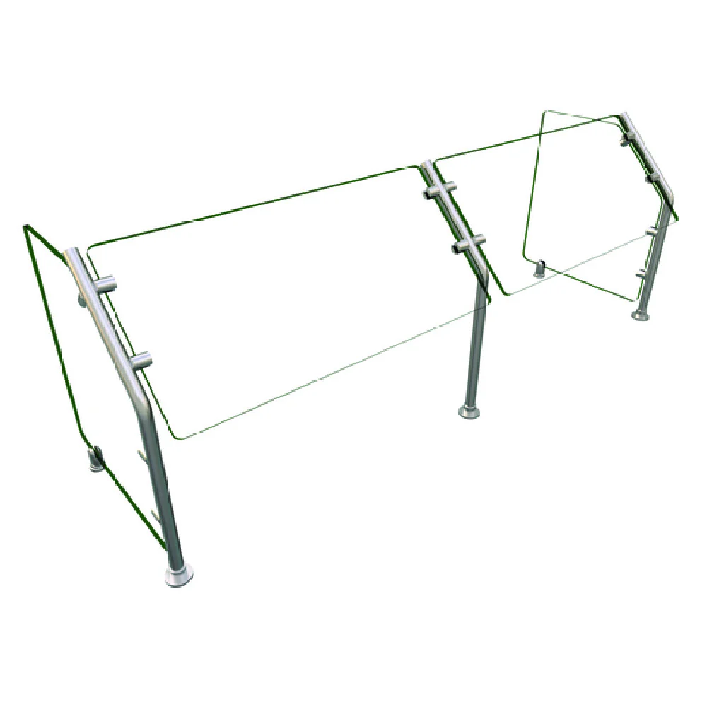 Hatco ES31-60 60 Inch Self Service Sneeze Guard Heat Tempered Glass Stainless Steel