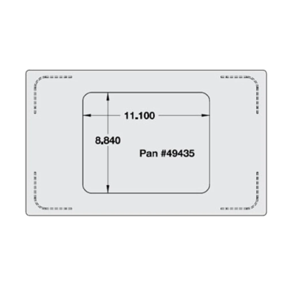 Vollrath 8242816 21 Inch Template for Miramar Cookware to Accommodate Small Food Pan Stainless Steel