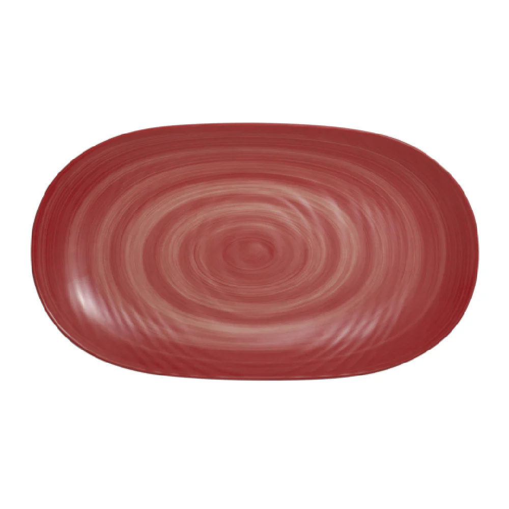 Steelite 7125TM076 14 Inch Platter Coral Rectangle Melamine for Serving