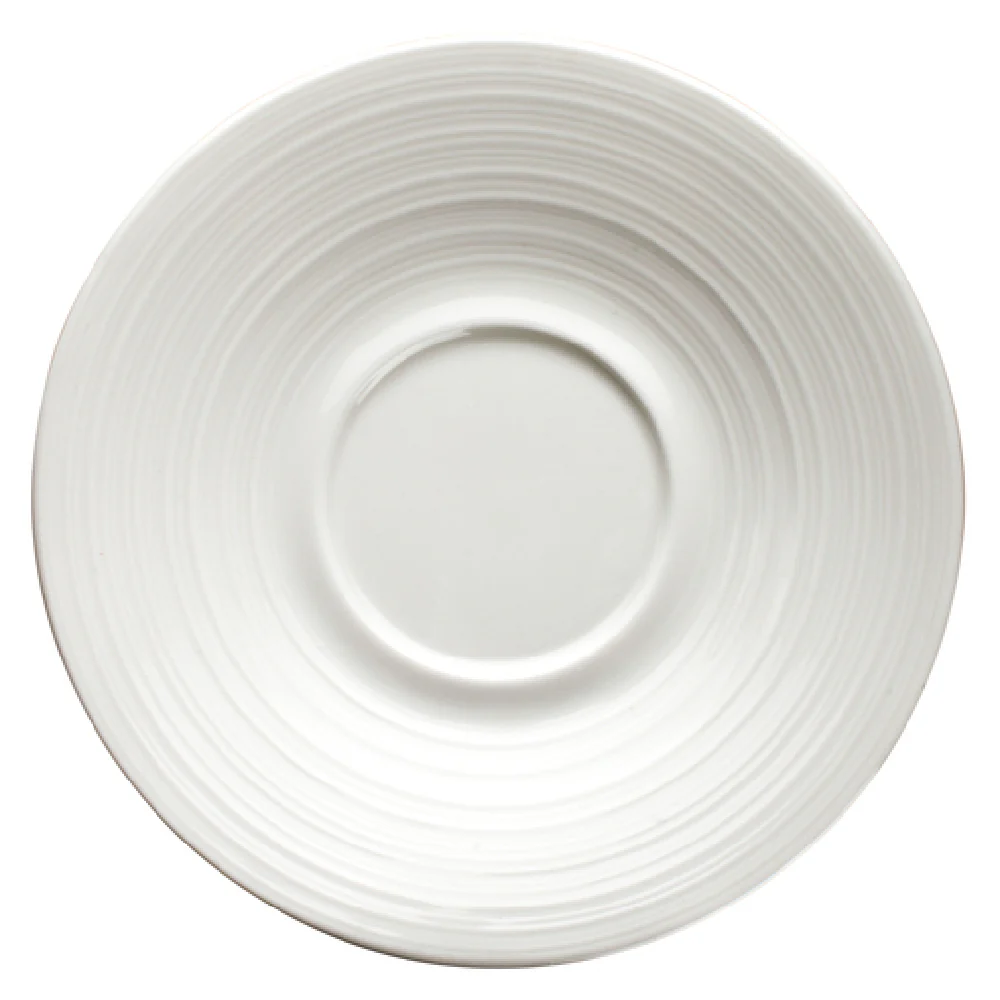 Winco WDP022-112 6 Inch Saucer Embossed Porcelain Dishwasher Safe 36 Packs
