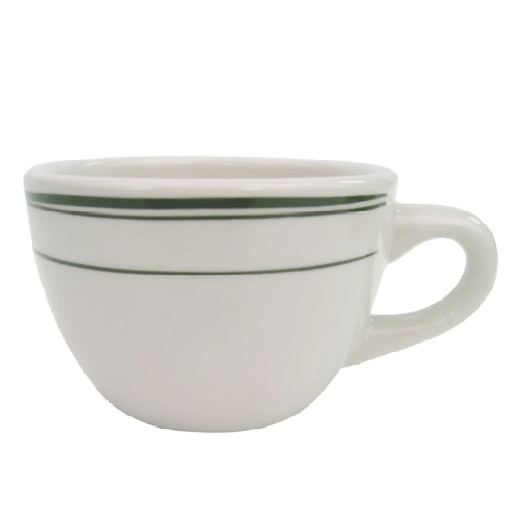 CAC China GS-37 7 Oz Round Greenbrier Coffee Cup Ceramic 3-3/4 Inch